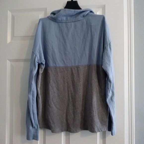 PINK Victorias Secret Blue Quarter Zip Sweater - Picture 4 of 6